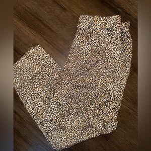 Banana Republic Leopard Print Pants size Medium